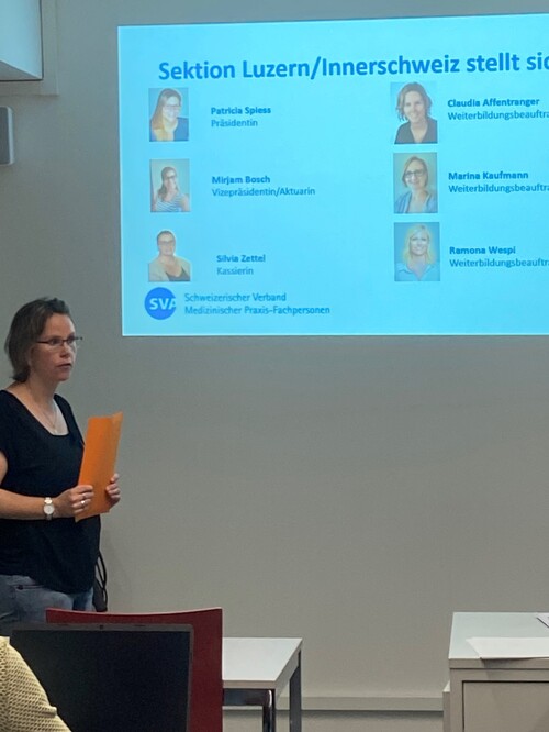 Vortrag an der Schule von Verbandsmitarbeitenden des Schweizerischen Verbands Medizinischer Praxis-Fachpersonen
